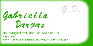 gabriella darvas business card